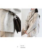 CHIC VEN Koreanischer Damen Pullover Lockerer Rollkragenpullover Warme Einfarbige Pullover Strickwaren Basic Female Tops Herbst Winter 2022