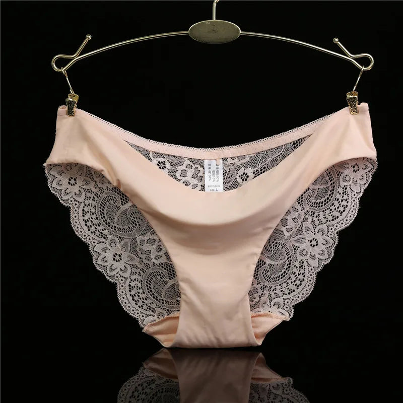 Damen Spitzenhöschen Sexy Transparenter Slip Niedriger Bund Baumwollzwickel Slips Übergröße Damenunterwäsche Dessous Neu Heißer Verkauf