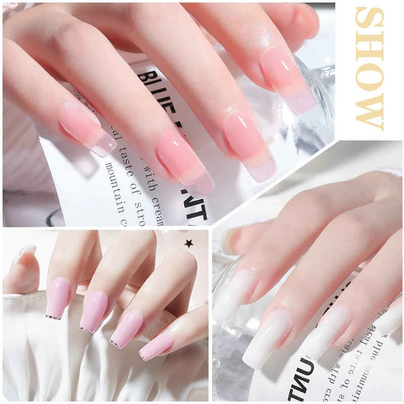 Nagelset mit Nagellampe Nageltrockner Nagelbohrmaschine Maniküre-Set Kit Poly-Nagelgel-Kit Nagellack-Set Soak-Off Nail Art Werkzeuge Sets