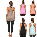 WANAYOU Damen Ärmelloses Yoga-Shirt Atmungsaktives Yoga-Tanktop Lauf-Sport-Weste Gym Crop Top Fitness-Workout-Shirt