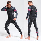Herren Kompressions-Sportanzug Schnelltrocknend Schweißableitend Fitness Training MMA Kit Rashguard Herren Sportbekleidung Jogging Laufbekleidung