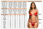 S - XL Kreuzrücken Mini Micro Tanga Bikini Damen Badeanzug Zweiteiliges Bikini Set Bademode Schwimmanzug K5022