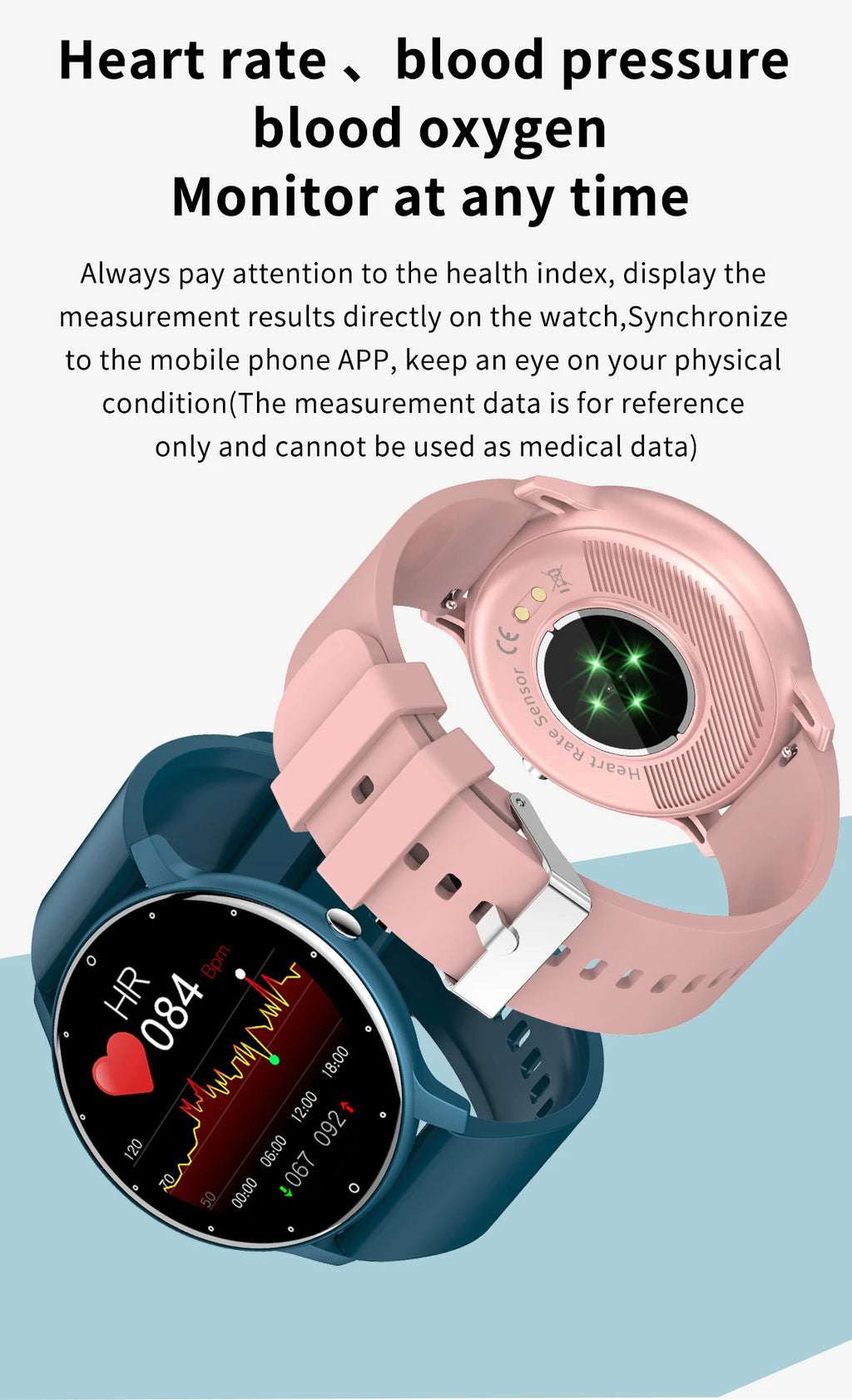 LIGE Wasserdichte Smartwatch für Damen, Echtzeit-Wettervorhersage, Herren-Uhren, Sport-Damen-Smartwatch für Damen, Android, iOS