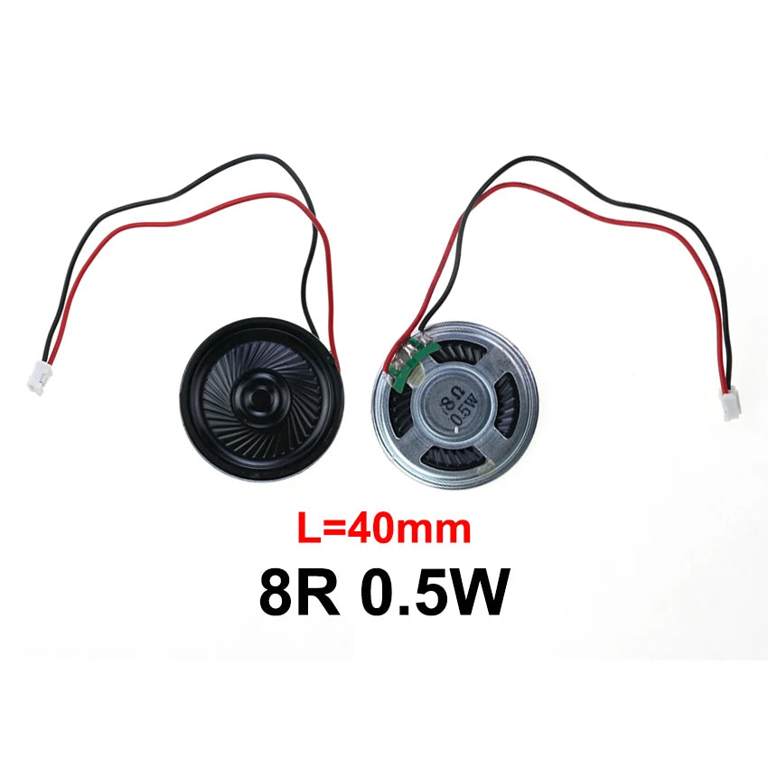 1X 8 Ohm 8R 0,5W Mini ultradünner Hornlautsprecher Durchmesser 20mm 23mm 28mm 30mm 36mm 40mm 50mm 57mm mit P2.0 Anschlusskabel