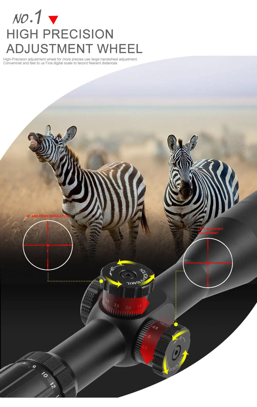 BSA Optics TMD 4-14X44 FFP Jagdzielfernrohr, Absehen in erster Bildebene, taktisches Glasgravur-Absehen, optische Visiere