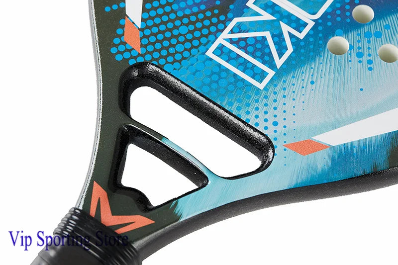 Kawasaki Padel Tennis Schläger aus Carbonfaser mit weichem EVA-Kern, inklusive Padel-Tasche und Hülle, Power Beach Tennis Padel