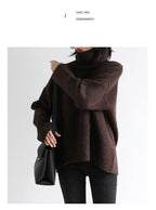 CHIC VEN Koreanischer Damen Pullover Lockerer Rollkragenpullover Warme Einfarbige Pullover Strickwaren Basic Female Tops Herbst Winter 2022
