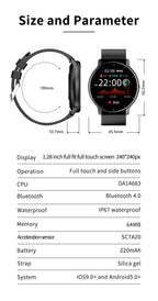 LIGE Wasserdichte Smartwatch für Damen, Echtzeit-Wettervorhersage, Herren-Uhren, Sport-Damen-Smartwatch für Damen, Android, iOS
