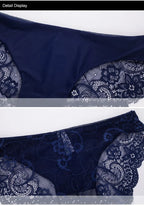 Damen Spitzenhöschen Sexy Transparenter Slip Niedriger Bund Baumwollzwickel Slips Übergröße Damenunterwäsche Dessous Neu Heißer Verkauf