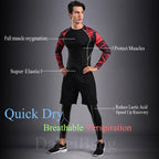 Herren Kompressions-Sportanzug Schnelltrocknend Schweißableitend Fitness Training MMA Kit Rashguard Herren Sportbekleidung Jogging Laufbekleidung