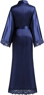 2019 Neue Seidensatin-Spitzenroben Brautjungfern- und Brautroben Hochzeits-Morgenmantel Bademantel Damenrobe Dessous-Robe