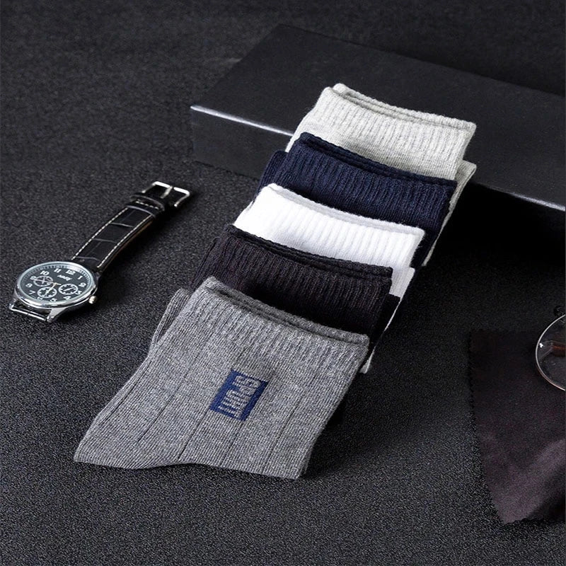 20 Stück = 10 Paar hochwertige Herrensocken aus Baumwolle, atmungsaktiv, schweißabsorbierend, mittellang, schwarze Socken, Deodorant, Business-Herren-Geschenk-Socken