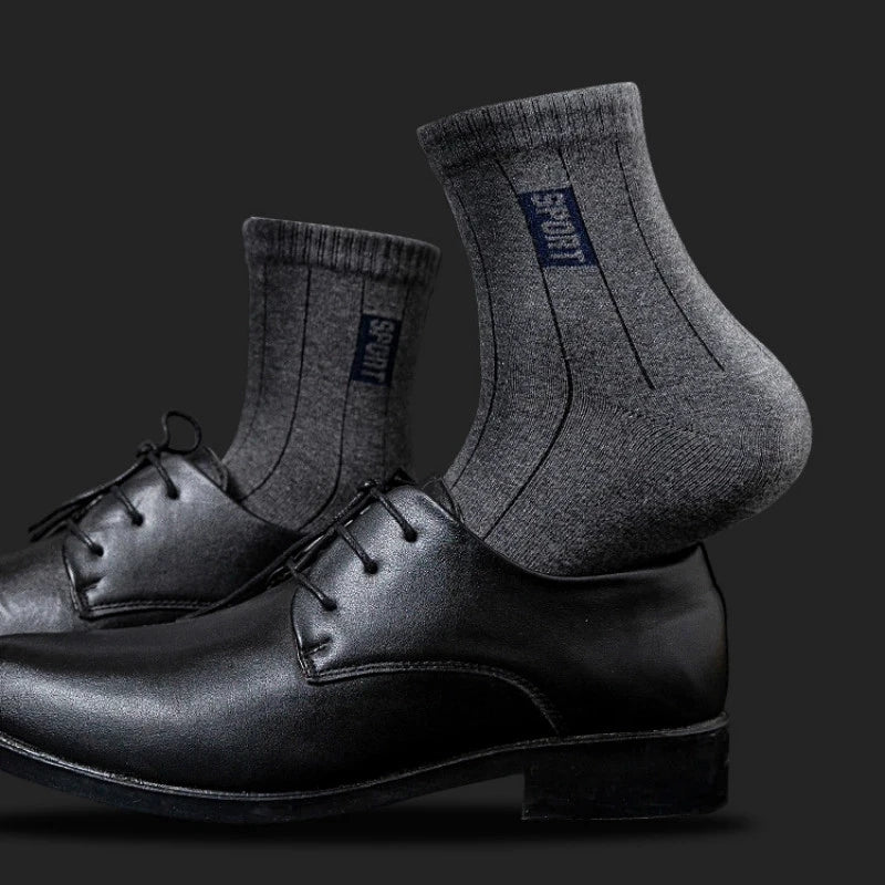 20 Stück = 10 Paar hochwertige Herrensocken aus Baumwolle, atmungsaktiv, schweißabsorbierend, mittellang, schwarze Socken, Deodorant, Business-Herren-Geschenk-Socken