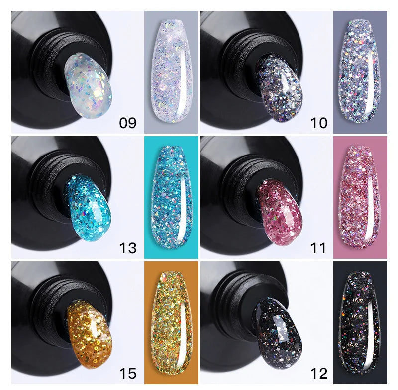 LILYCUTE 15ml Verlängerungsgel-Nagellack-Set Quick Nail Prolong mit Verlängerungsform-Nagelspitzen Acryl-Lösung Maniküre-Werkzeug-Kit