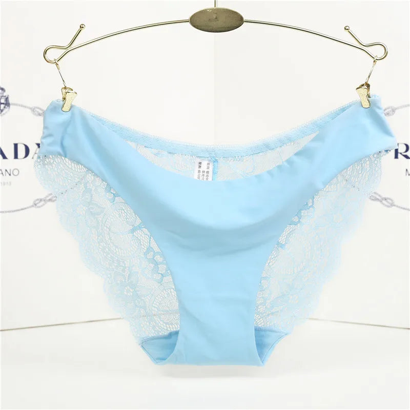 Damen Spitzenhöschen Sexy Transparenter Slip Niedriger Bund Baumwollzwickel Slips Übergröße Damenunterwäsche Dessous Neu Heißer Verkauf