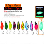 7/9/10 Stück Forellenköder 2,5g/2,6g/3g/3,2g/3,5g/5g Metalllöffel Angelköder Wobbler Casting Jigging Angelzubehör Pesca Döbel