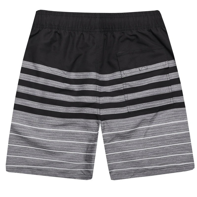 DATIFER Sommer Neue Mode Polyester Herren Shorts Strand Schnell Trocknend Bedruckte Badeshorts Übergröße Mesh-Futter Surf-Fitnessshorts Herren