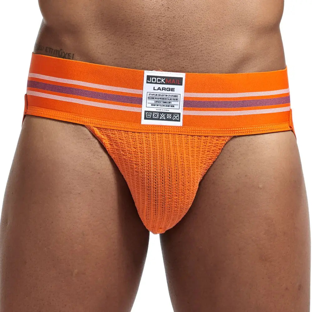 JOCKMAIL sexy Herren Unterwäsche Jockstrap Homme Herren Jockstrap Unterwäsche Herren String Jockstrap Gay Jockstrap Baumwolle Atmungsaktiv weiß