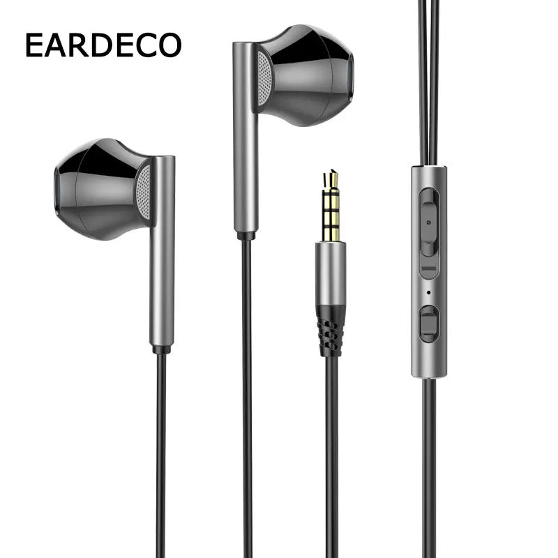 EARDECO 8 Kerne Kabelgebundene Kopfhörer Ohrhörer Bass In-Ear-Kopfhörer mit Mikrofon Ohrhörer Ohrstöpsel Handy-Headset Dynamischer Stereo