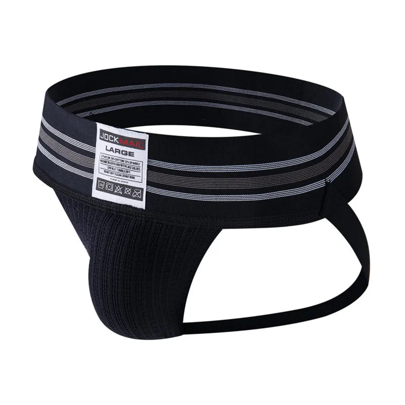 JOCKMAIL sexy Herren Unterwäsche Jockstrap Homme Herren Jockstrap Unterwäsche Herren String Jockstrap Gay Jockstrap Baumwolle Atmungsaktiv weiß