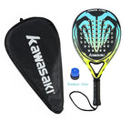 Kawasaki Padel Tennis Schläger aus Carbonfaser mit weichem EVA-Kern, inklusive Padel-Tasche und Hülle, Power Beach Tennis Padel