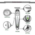 Kemei 1949 Ganzmetall-Haarschneider Professioneller Clipper für Friseure Wiederaufladbarer Elektrischer Herren-Bartrasierer Haarschneidemaschine