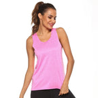 WANAYOU Damen Ärmelloses Yoga-Shirt Atmungsaktives Yoga-Tanktop Lauf-Sport-Weste Gym Crop Top Fitness-Workout-Shirt