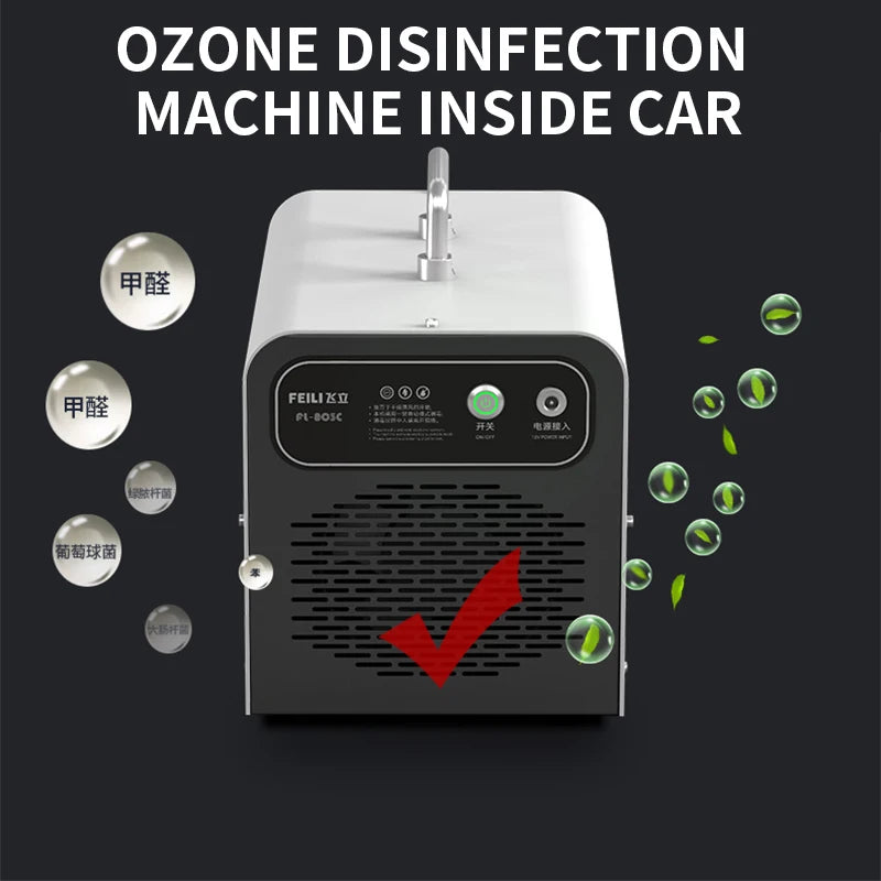 Automobile Ozonsterilisationsmaschine, intelligente Fahrzeugentfernung von Formaldehyd, Rauchgeruch, Desinfektion und Sterilisation