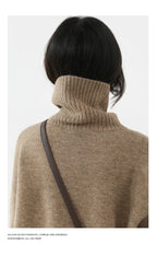 CHIC VEN Koreanischer Damen Pullover Lockerer Rollkragenpullover Warme Einfarbige Pullover Strickwaren Basic Female Tops Herbst Winter 2022