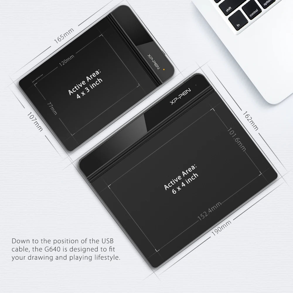 XPPen Star G640 Grafiktablett 6 x 4 Zoll, 8192 Druckstufen, unterstützt Windows, Mac, Digitales Zeichentablett für Zeichnen & OSU-Spiel