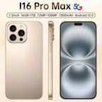 Neues I16 Pro Max grenzüberschreitendes exklusives 5G-Telefon, 7,3-Zoll-Bildschirm, Android 15.0, Dual-SIM, Auslandsversion, Direktvertriebsquelle