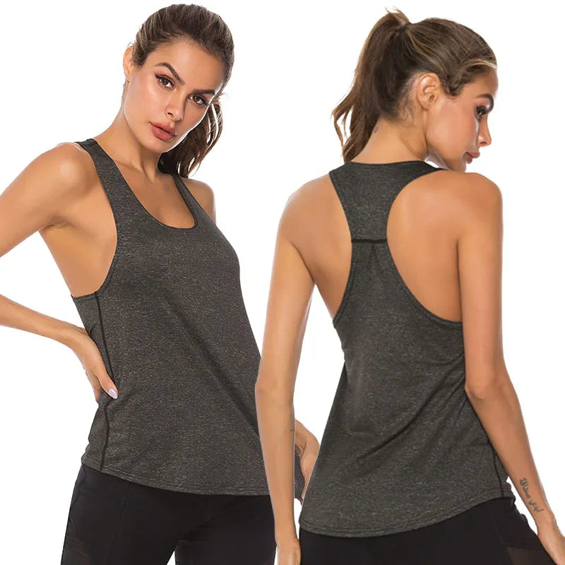 WANAYOU Ärmellose Yoga-Shirts Damen Schnelltrocknendes Running Sport Tank Top Ärmelloses Fitness Gym Workout Top Yoga Weste