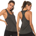 WANAYOU Ärmellose Yoga-Shirts Damen Schnelltrocknendes Running Sport Tank Top Ärmelloses Fitness Gym Workout Top Yoga Weste
