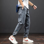 Frühling Sommer Schwarz Blau Cargo Jeans Herren Streetwear Denim Jogger Hosen Herren Baggy Harem Jean Hosen Übergröße