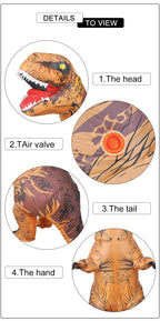 T-Rex aufblasbares Tyrannosaurus Dinosaurier Kostüm Kinder Erwachsene Rollenspiel Kostüm Halloween Maskottchen Partybekleidung