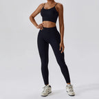 Joyyoung ODM/OEM Neues sexy Trainingsbekleidung nahtloses geripptes High-Impact-BH Scrunch Shorts Yoga Sets Fitness Sportbekleidung