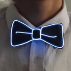Luminous Bow Tie Neon Light Trendy Costume Accessories Glowing Acrylic LED Tie For Halloween Cosplay Costume Music Dancing