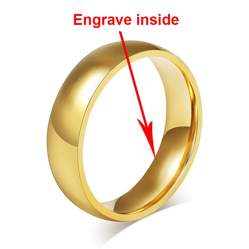 Vnox Personalisierter Edelstahlring mit abgeschrägter Kante und gebürsteter Mitte für Herren und Damen, schwarzer Ehering, individueller Namensbuchstaben-Datum-Ring