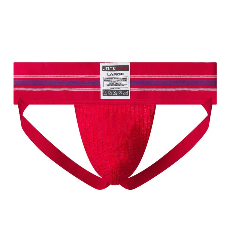 JOCKMAIL sexy Herren Unterwäsche Jockstrap Homme Herren Jockstrap Unterwäsche Herren String Jockstrap Gay Jockstrap Baumwolle Atmungsaktiv weiß