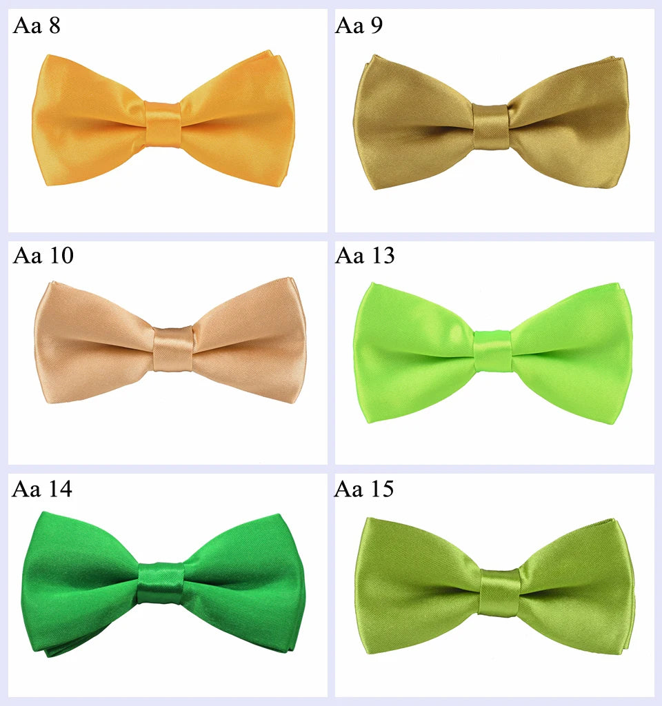HUISHI 34 Colors Solid Fashion Bowties Groom Kids Formal Colourful Children Cravat Green Marriage Butterfly Wedding Bow ties