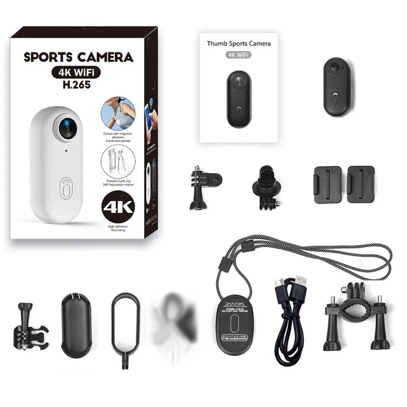 2026 Digitaler Videorecorder Mini-Bodycam Kleine Daumenkamera 4K Action-Kamera mit Wifi