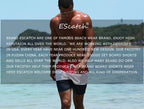 Escatch 2026 Sommer Herren-Badebekleidung Einfarbig Multicolor Polyester-Netzfutter Seitliche Reißverschlusstasche Maillot De Bain Homme Sportshorts