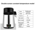 750W 4L Wasser-Destilliergerät Haushalt Destilliertes Reinwassergerät Destillationsreiniger Filter Edelstahl Wasserfilter