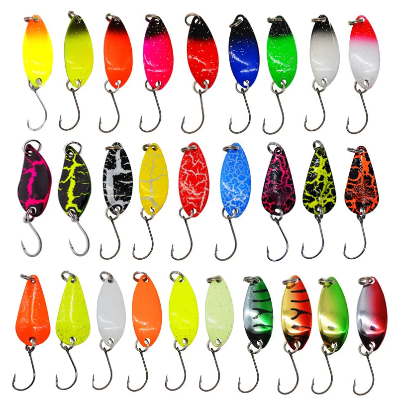 7/9/10 Stück Forellenköder 2,5g/2,6g/3g/3,2g/3,5g/5g Metalllöffel Angelköder Wobbler Casting Jigging Angelzubehör Pesca Döbel