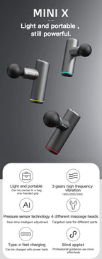 Booster Mini X Massage Gun Perkussion Rücken- und Nackenmassagegerät Elektrische Vibratoren Tragbares Fitness-Mini-Körpermassagegerät