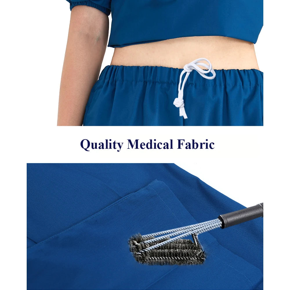 V-Ausschnitt Medizinische Uniform Sets für Damen Dreieckiger Ring Melange Schmale Stilloutfits Zahnärztliche Krankenhaus Arbeitsanzüge 202