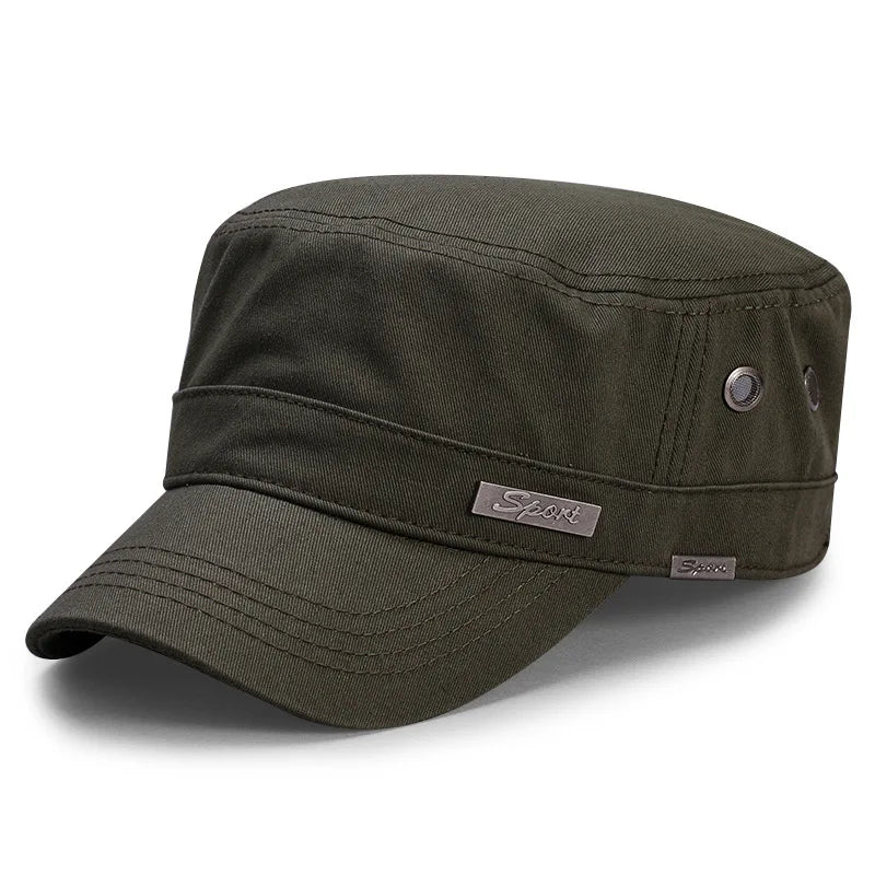 Spring Big Head Man Large Size Army Flat Cap Men Summer Cotton Plus Size Mesh Military Hat 55-60cm 60-65cm Hauptbild