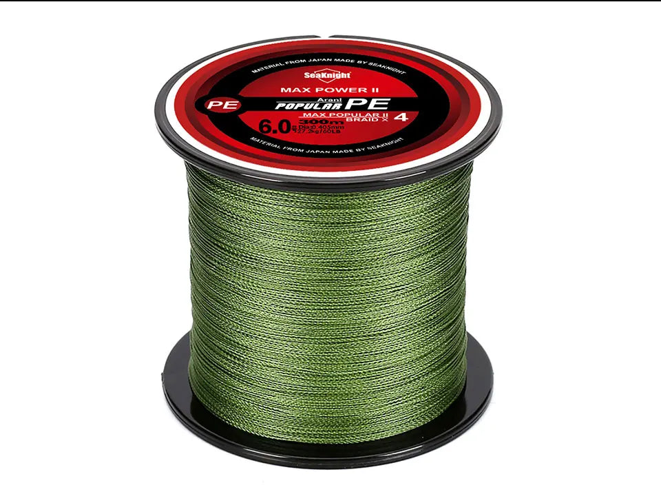 SeaKnight Brand 4-fach geflochtene Angelschnur 8-100LB Multifilament PE-Schnur 300M 500M 1000M Süßwasser Salzwasser Angeln Pesca