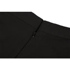 Damen-Laufsteg Baumwolle Retro Vintage Rock Schwarz Faldas High Waist A-Linie Rockabilly Jupe 50er Swing Tellerrock Pin Up Skater