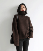 CHIC VEN Koreanischer Damen Pullover Lockerer Rollkragenpullover Warme Einfarbige Pullover Strickwaren Basic Female Tops Herbst Winter 2022